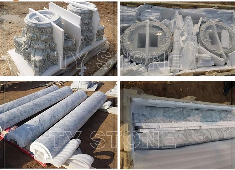 Customized Natural Marble/Granite Column/Roman Column/Stone Pillar/Stone Column for Garden Decoration